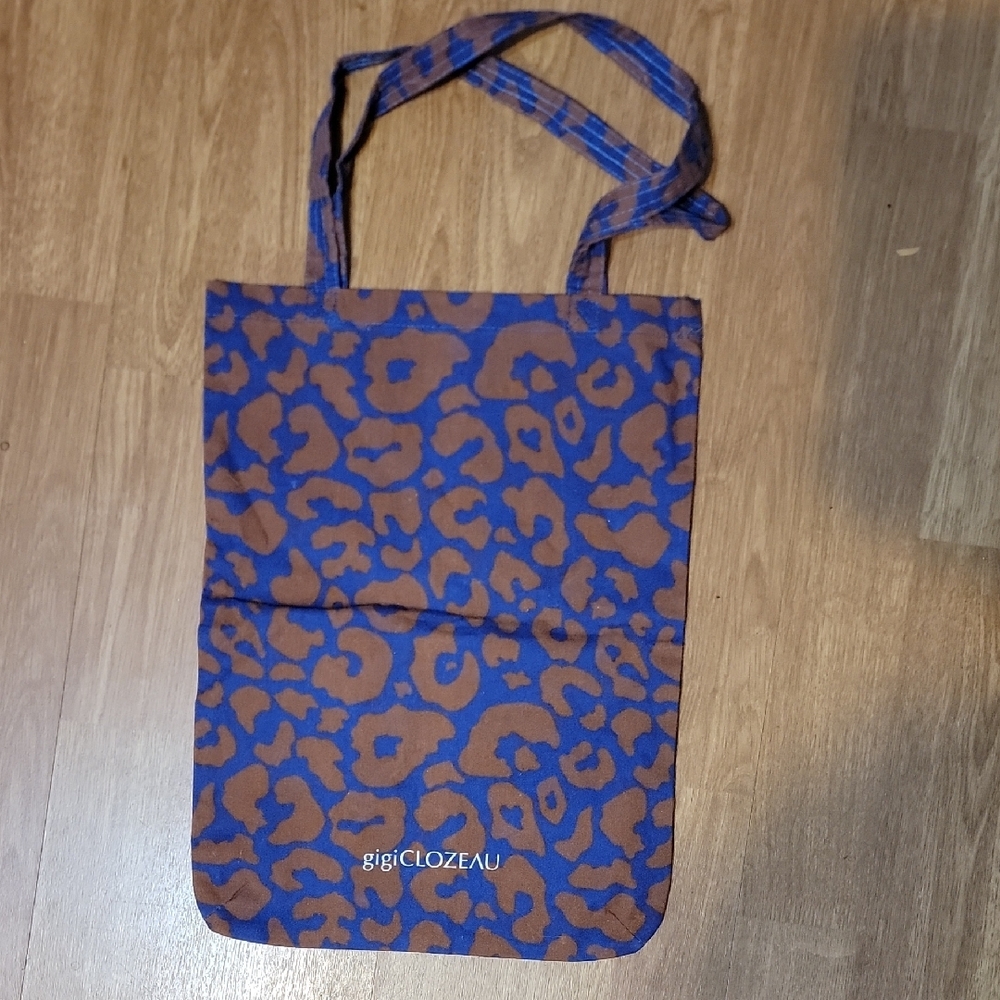 Blue and Brown Tote Bag
